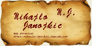 Mihajlo Janojkić vizit kartica